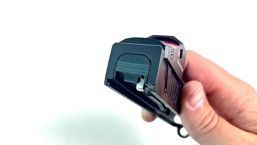 Slide cover plate in place