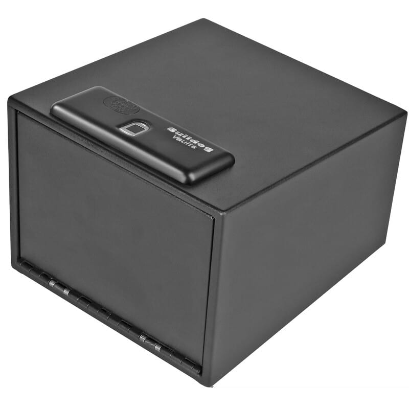 Bulldog Magnum Biometric Pistol Vault with shelf, pistol safe