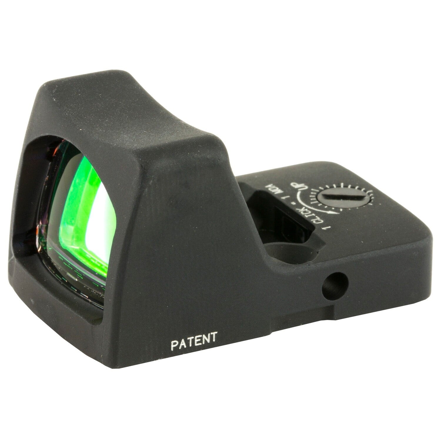 Trijicon RMR Type 2 reflex sight in black with a green-tinted lens